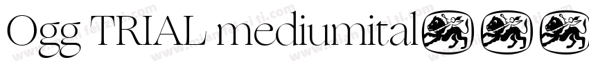 Ogg TRIAL mediumital字体转换